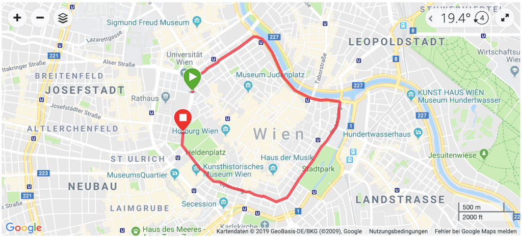 Running track - Vienna Night Run